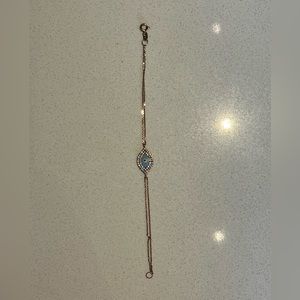 Rose gold evil eye bracelet